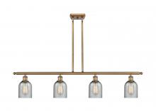Innovations Lighting 516-4I-BB-G257 - Caledonia - 4 Light - 48 inch - Brushed Brass - Stem hung - Island Light