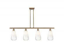 Innovations Lighting 516-4I-BB-G480-6OP - Brookhaven Almond - 4 Light - 48 inch - Brushed Brass - Stem Hung - Island Light