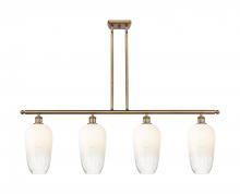 Innovations Lighting 516-4I-BB-G484-7OP - Brookhaven Flute - 4 Light - 48 inch - Brushed Brass - Stem Hung - Island Light