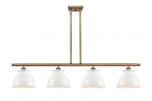 Innovations Lighting 516-4I-BB-M14-W - Adirondack - 4 Light - 48 inch - Brushed Brass - Stem hung - Island Light