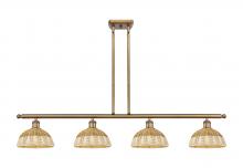 Innovations Lighting 516-4I-BB-NBD2-9-NAT - Bristol Natural II - 4 Light - 48 inch - Brushed Brass - Stem Hung - Island Light