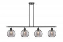 Innovations Lighting 516-4I-BK-G1213-8SM - Athens Deco Swirl - 4 Light - 48 inch - Matte Black - Cord hung - Island Light