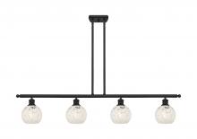 Innovations Lighting 516-4I-BK-G1216-6WM - White Mouchette - 4 Light - 48 inch - Matte Black - Stem Hung - Island Light