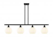 Innovations Lighting 516-4I-BK-G1217-8WV - White Venetian - 4 Light - 48 inch - Matte Black - Stem Hung - Island Light