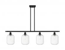 Innovations Lighting 516-4I-BK-G460-7CL - Preston Cylinder - 4 Light - 48 inch - Matte Black - Stem Hung - Island Light
