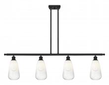 Innovations Lighting 516-4I-BK-G480-6OP - Brookhaven Almond - 4 Light - 48 inch - Matte Black - Stem Hung - Island Light