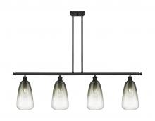 Innovations Lighting 516-4I-BK-G480-6SL - Brookhaven Almond - 4 Light - 48 inch - Matte Black - Stem Hung - Island Light