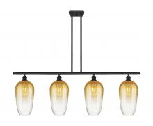 Innovations Lighting 516-4I-BK-G484-7AM - Brookhaven Flute - 4 Light - 48 inch - Matte Black - Stem Hung - Island Light
