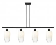 Innovations Lighting 516-4I-BK-G484-7OP - Brookhaven Flute - 4 Light - 48 inch - Matte Black - Stem Hung - Island Light