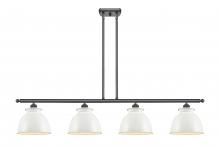 Innovations Lighting 516-4I-BK-M14-W - Adirondack - 4 Light - 48 inch - Matte Black - Stem hung - Island Light