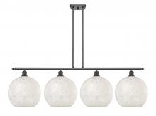Innovations Lighting 516-4I-OB-G1216-12WM - White Mouchette - 4 Light - 50 inch - Oil Rubbed Bronze - Stem Hung - Island Light