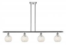 Innovations Lighting 516-4I-PC-G1216-6WM - White Mouchette - 4 Light - 48 inch - Polished Chrome - Stem Hung - Island Light