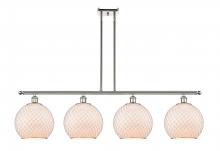 Innovations Lighting 516-4I-PN-G121-10CSN - Farmhouse Chicken Wire - 4 Light - 48 inch - Polished Nickel - Cord hung - Island Light