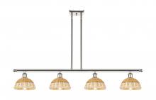 Innovations Lighting 516-4I-PN-NBD2-75-NAT - Bristol Natural II - 4 Light - 48 inch - Polished Nickel - Stem Hung - Island Light
