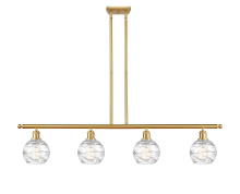 Innovations Lighting 516-4I-SG-G1213-6CL - Athens Deco Swirl - 4 Light - 48 inch - Satin Gold - Stem Hung - Island Light
