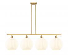 Innovations Lighting 516-4I-SG-G1217-12WV - White Venetian - 4 Light - 50 inch - Satin Gold - Stem Hung - Island Light