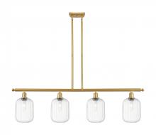 Innovations Lighting 516-4I-SG-G460-7CL - Preston Cylinder - 4 Light - 48 inch - Satin Gold - Stem Hung - Island Light