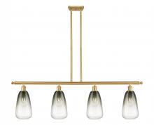 Innovations Lighting 516-4I-SG-G480-6SL - Brookhaven Almond - 4 Light - 48 inch - Satin Gold - Stem Hung - Island Light