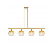 Innovations Lighting 516-4I-SG-G483-8AM - Brookhaven Globe - 4 Light - 48 inch - Satin Gold - Stem Hung - Island Light