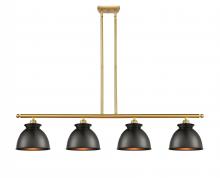 Innovations Lighting 516-4I-SG-M14-BK - Adirondack - 4 Light - 48 inch - Satin Gold - Stem hung - Island Light