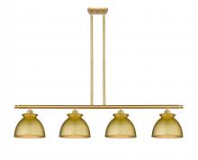 Innovations Lighting 516-4I-SG-M14-SG - Adirondack - 4 Light - 48 inch - Satin Gold - Stem hung - Island Light