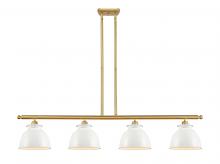 Innovations Lighting 516-4I-SG-M14-W - Adirondack - 4 Light - 48 inch - Satin Gold - Stem hung - Island Light