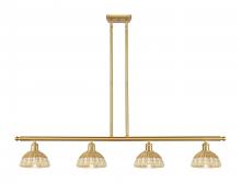 Innovations Lighting 516-4I-SG-NBD2-75-NAT - Bristol Natural II - 4 Light - 48 inch - Satin Gold - Stem Hung - Island Light