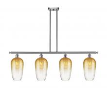 Innovations Lighting 516-4I-SN-G484-7AM - Brookhaven Flute - 4 Light - 48 inch - Brushed Satin Nickel - Stem Hung - Island Light