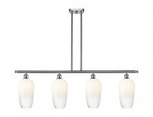 Innovations Lighting 516-4I-SN-G484-7OP - Brookhaven Flute - 4 Light - 48 inch - Brushed Satin Nickel - Stem Hung - Island Light