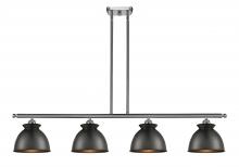 Innovations Lighting 516-4I-SN-M14-BK - Adirondack - 4 Light - 48 inch - Brushed Satin Nickel - Stem hung - Island Light