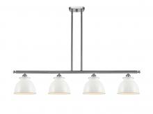 Innovations Lighting 516-4I-SN-M14-W - Adirondack - 4 Light - 48 inch - Brushed Satin Nickel - Stem hung - Island Light