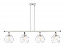 Innovations Lighting 516-4I-WPC-G1215-8 - Athens Water Glass - 4 Light - 48 inch - White Polished Chrome - Stem hung - Island Light