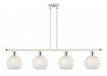 Innovations Lighting 516-4I-WPC-G1216-8WM - White Mouchette - 4 Light - 48 inch - White Polished Chrome - Stem Hung - Island Light