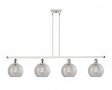 Innovations Lighting 516-4I-WPC-G125 - Athens - 4 Light - 48 inch - White Polished Chrome - Stem hung - Island Light