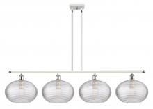 Innovations Lighting 516-4I-WPC-G555-12CL - Ithaca - 4 Light - 50 inch - White Polished Chrome - Stem hung - Island Light