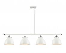 Innovations Lighting 516-4I-WPC-M14-W - Adirondack - 4 Light - 48 inch - White Polished Chrome - Stem hung - Island Light