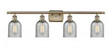 Innovations Lighting 516-4W-AB-G257 - Caledonia - 4 Light - 35 inch - Antique Brass - Bath Vanity Light