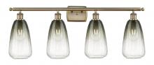 Innovations Lighting 516-4W-AB-G480-6SL - Brookhaven Almond - 4 Light - 36 inch - Antique Brass - Bath Vanity Light