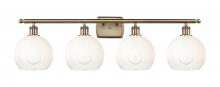 Innovations Lighting 516-4W-AB-G483-8OP - Brookhaven Globe - 4 Light - 38 inch - Antique Brass - Bath Vanity Light