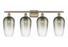 Innovations Lighting 516-4W-AB-G484-7SL - Brookhaven Flute - 4 Light - 37 inch - Antique Brass - Bath Vanity Light