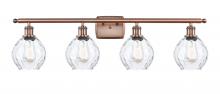 Innovations Lighting 516-4W-AC-G362 - Waverly - 4 Light - 36 inch - Antique Copper - Bath Vanity Light