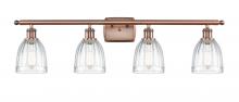 Innovations Lighting 516-4W-AC-G442 - Brookfield - 4 Light - 36 inch - Antique Copper - Bath Vanity Light