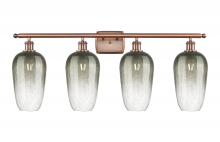 Innovations Lighting 516-4W-AC-G484-7SL - Brookhaven Flute - 4 Light - 37 inch - Antique Copper - Bath Vanity Light