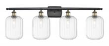 Innovations Lighting 516-4W-BAB-G460-7CL - Preston Cylinder - 4 Light - 37 inch - Black Antique Brass - Bath Vanity Light