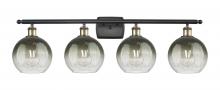 Innovations Lighting 516-4W-BAB-G483-8SL - Brookhaven Globe - 4 Light - 38 inch - Black Antique Brass - Bath Vanity Light