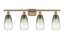 Innovations Lighting 516-4W-BB-G480-6SL - Brookhaven Almond - 4 Light - 36 inch - Brushed Brass - Bath Vanity Light
