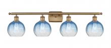 Innovations Lighting 516-4W-BB-G483-8SB - Brookhaven Globe - 4 Light - 38 inch - Brushed Brass - Bath Vanity Light