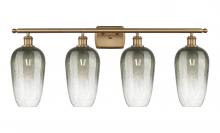 Innovations Lighting 516-4W-BB-G484-7SL - Brookhaven Flute - 4 Light - 37 inch - Brushed Brass - Bath Vanity Light