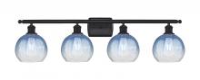 Innovations Lighting 516-4W-BK-G483-8SB - Brookhaven Globe - 4 Light - 38 inch - Matte Black - Bath Vanity Light