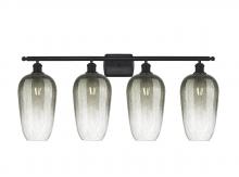 Innovations Lighting 516-4W-BK-G484-7SL - Brookhaven Flute - 4 Light - 37 inch - Matte Black - Bath Vanity Light